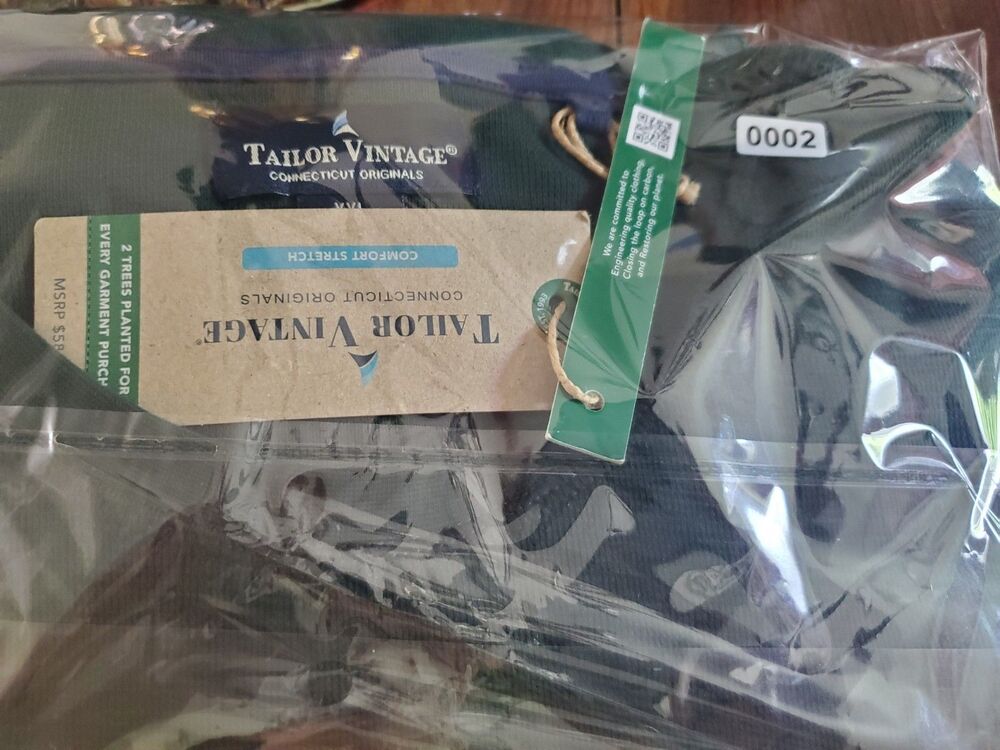 Men's Taylor Vintage Long Sleeve Shirt Crew Neck Green Scarab XXL NWT - Picture 9 of 16
